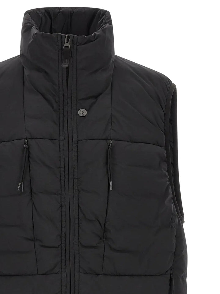 Stone Island Black Polyamide Sleeveless Jacket