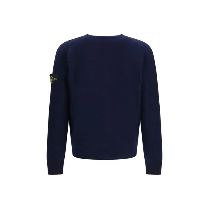 Stone Island Blue Alpaca Vicugna Pacos Cardigan