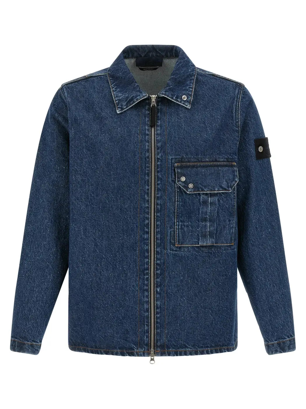 Stone Island Blue Cotton Blouse