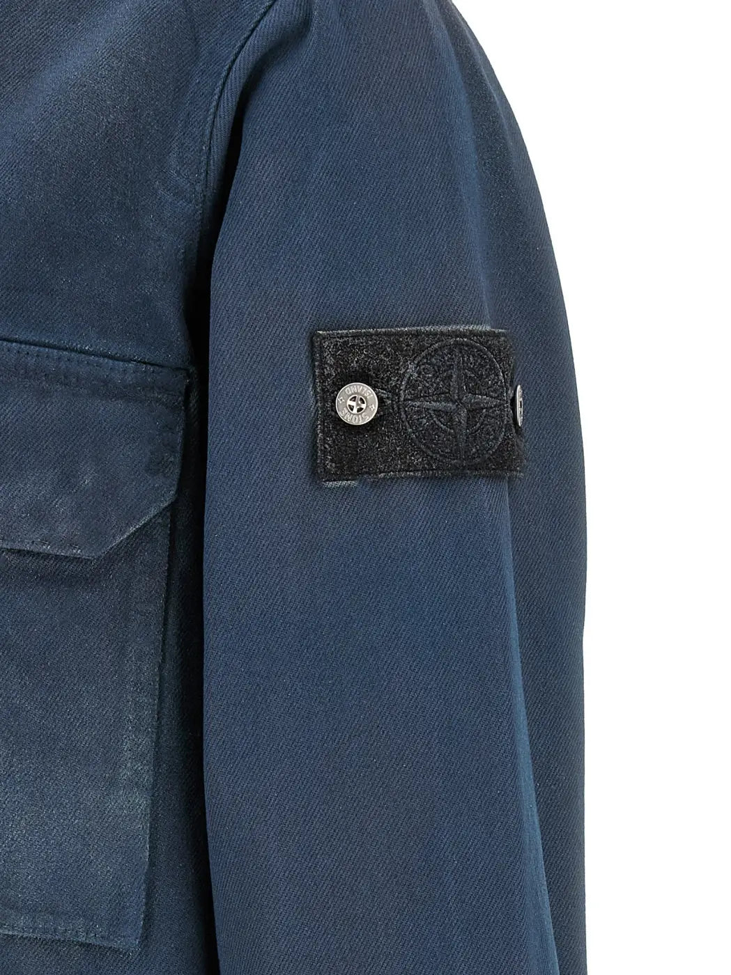 Stone Island Blue Cotton Blouse