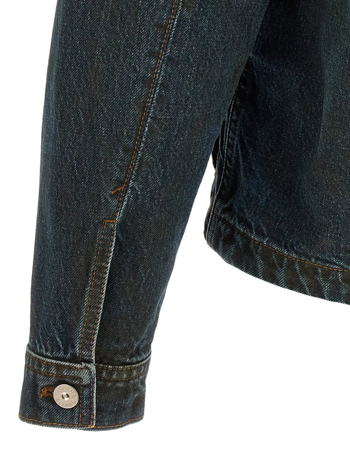 Stone Island Blue Cotton Denim Jacket