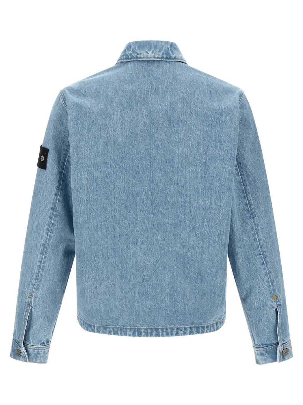Stone Island Blue Cotton Denim Jacket