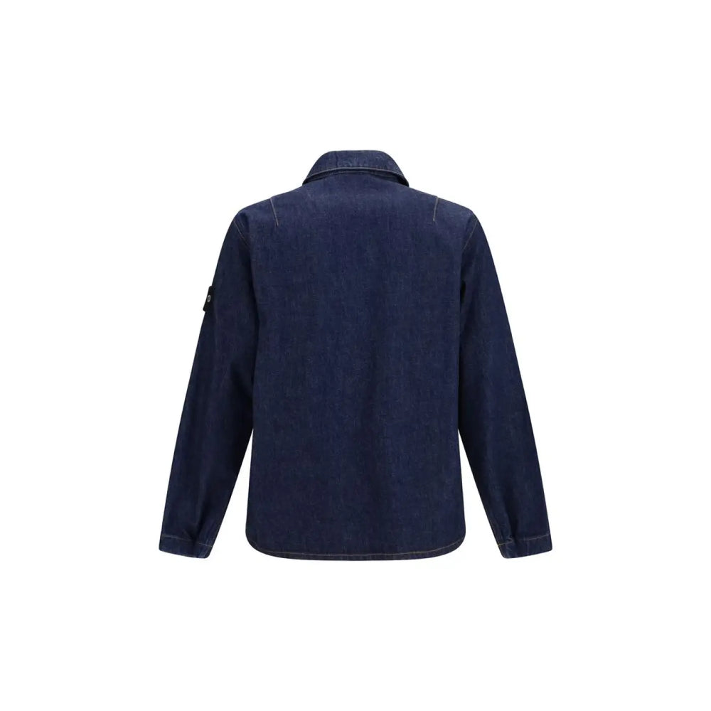 Stone Island Blue Cotton Denim Jacket