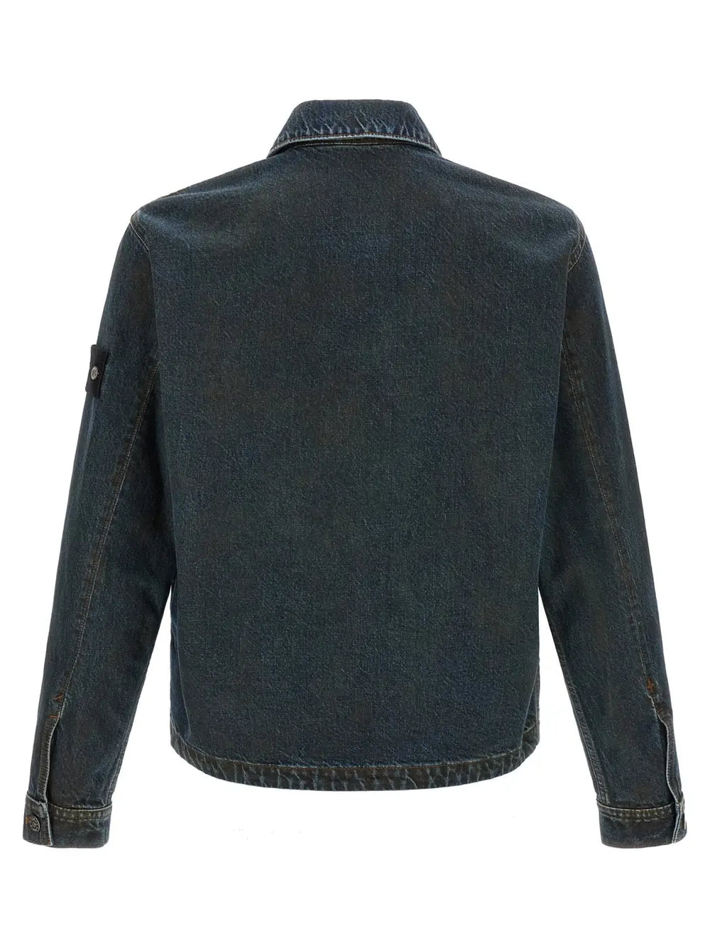 Stone Island Blue Cotton Denim Jacket