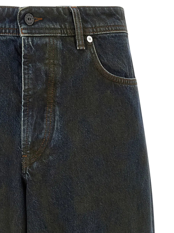 Stone Island Blue Cotton Jeans Denim