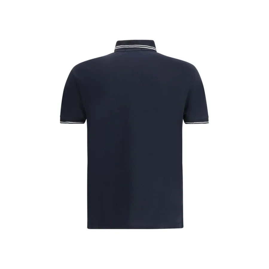 Stone Island Blue Cotton Polo Shirt