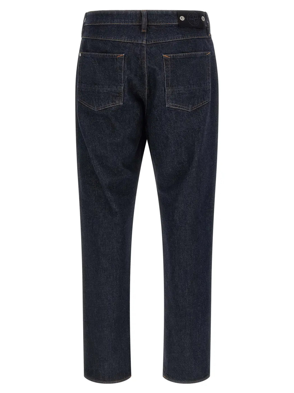 Stone Island Blue Cotton Straight-leg Jeans
