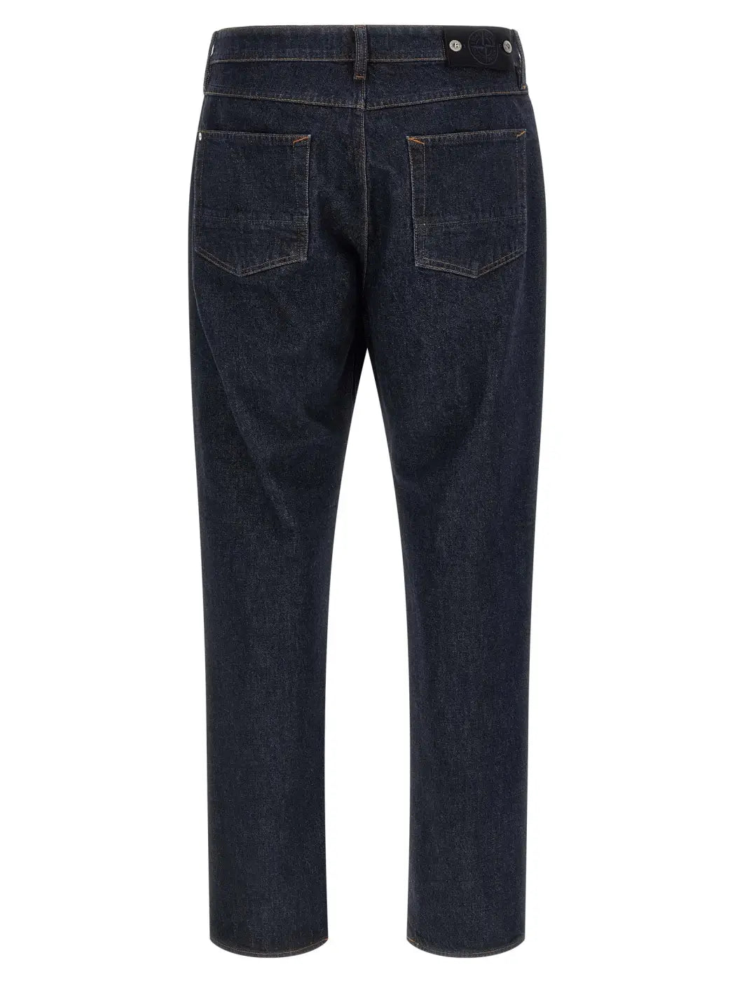 Stone Island Blue Cotton Straight-leg Jeans