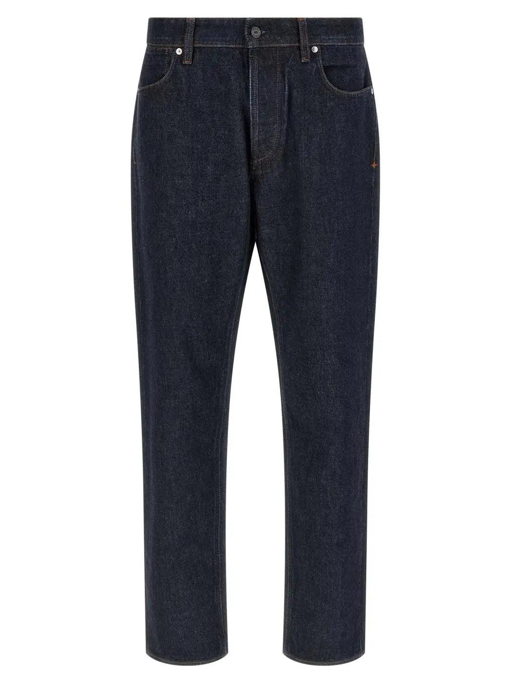 Stone Island Blue Cotton Straight-leg Jeans