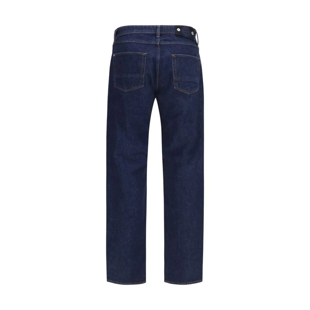 Stone Island Blue Cotton Straight-leg Jeans