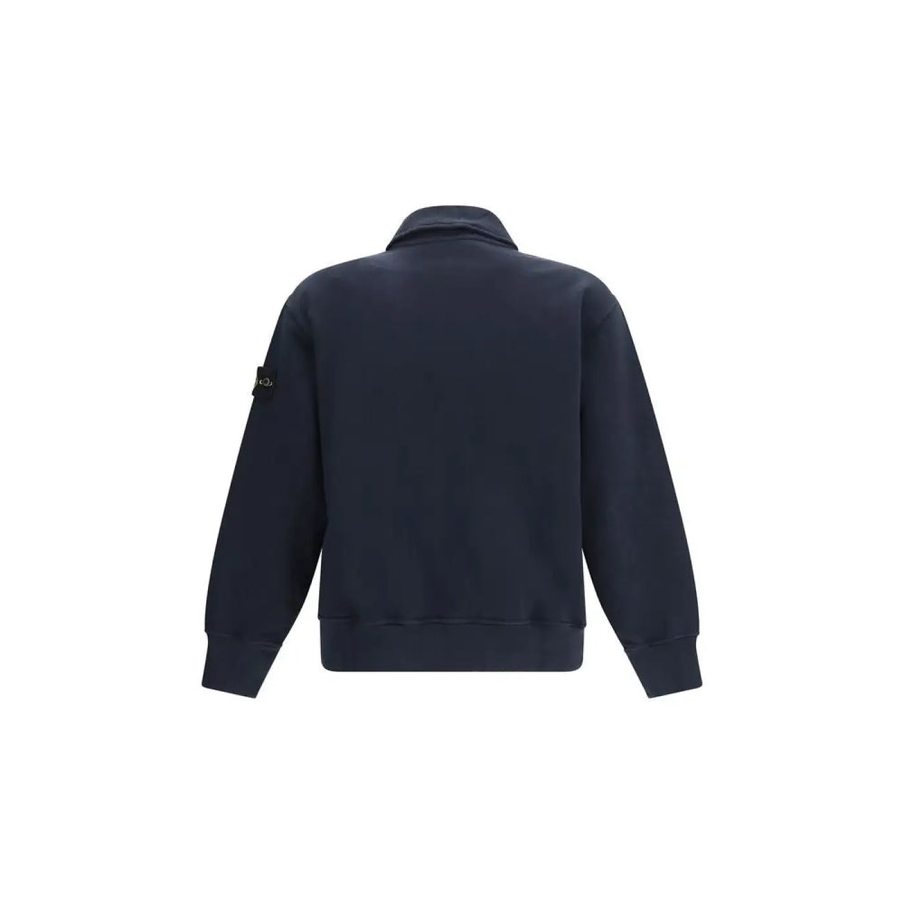 Stone Island Blue Cotton Sweatshirt