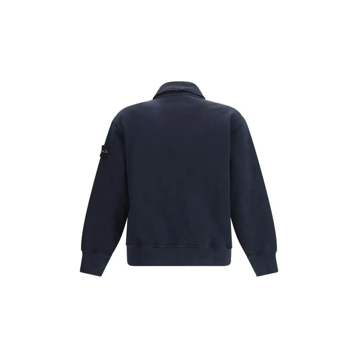 Stone Island Blue Cotton Sweatshirt