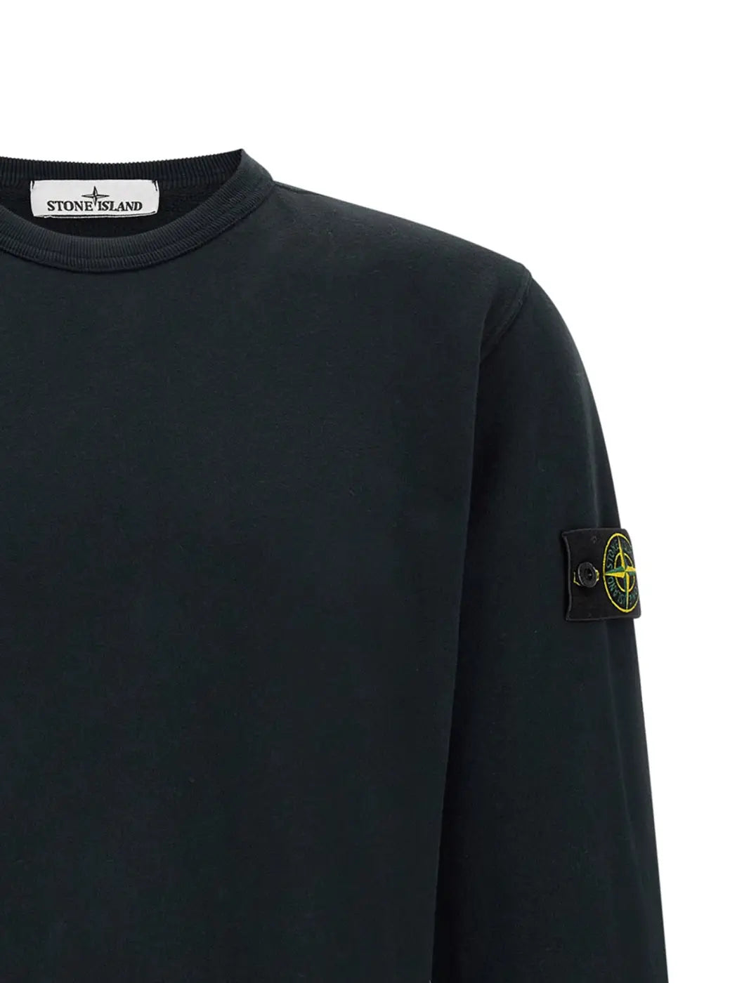 Stone Island Blue Cotton Sweatshirt