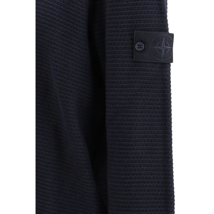 Stone Island Blue Cotton Sweatshirt