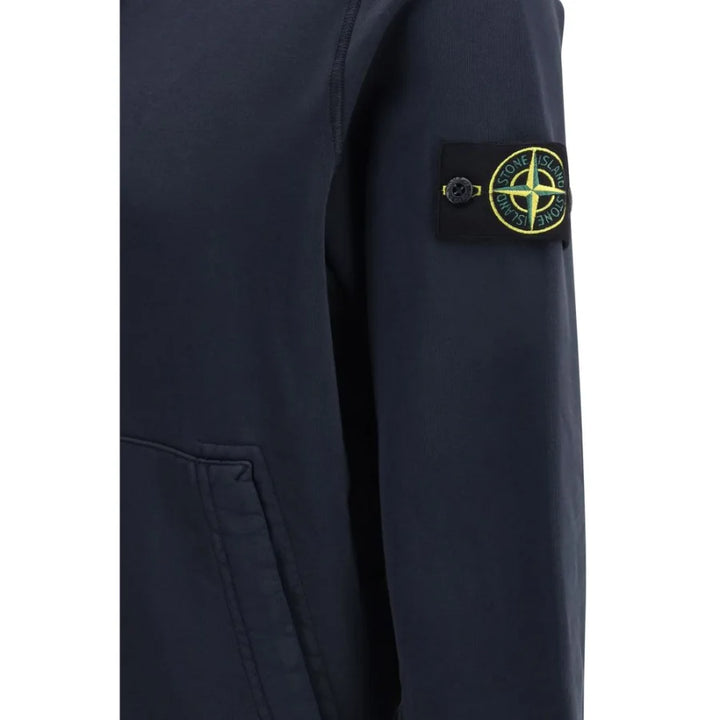 Stone Island Blue Cotton Sweatshirt
