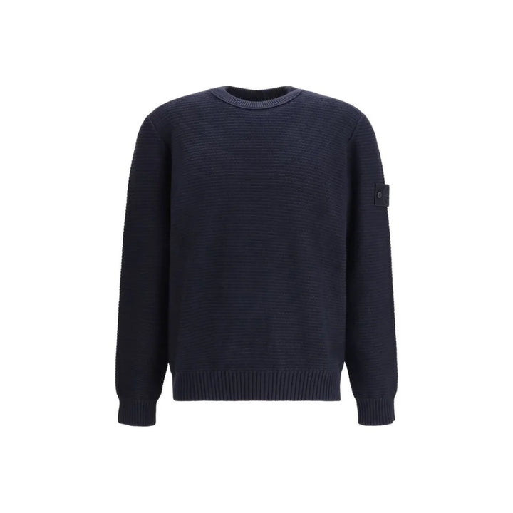 Stone Island Blue Cotton Sweatshirt