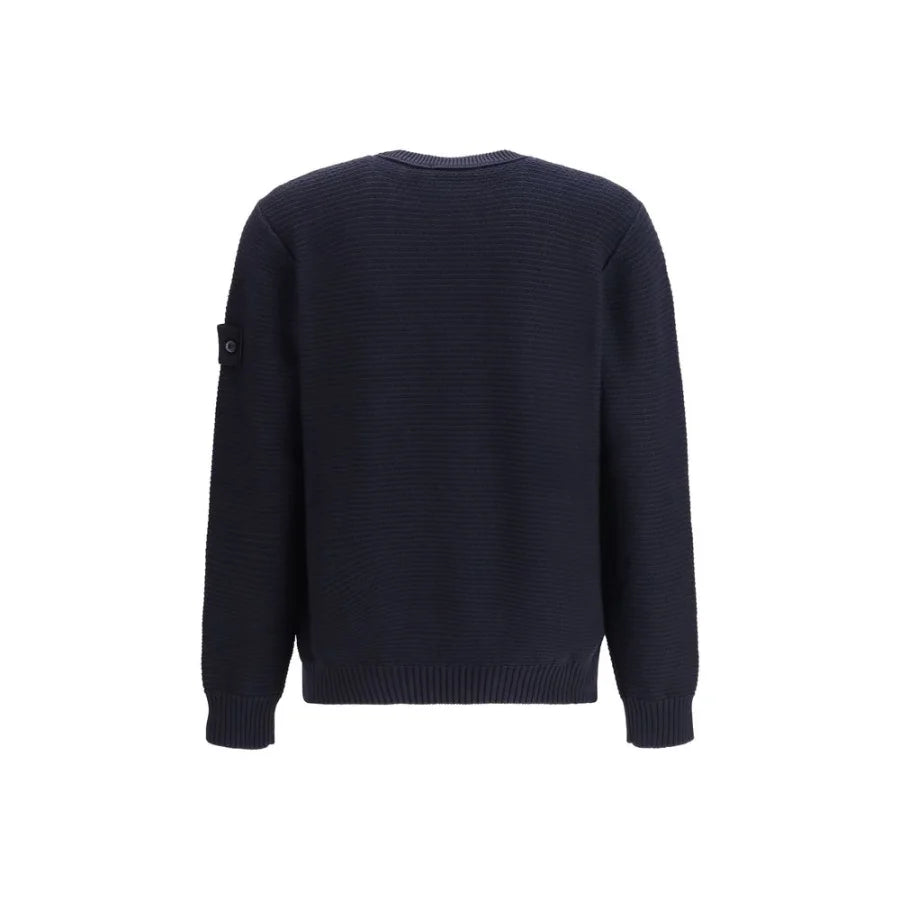 Stone Island Blue Cotton Sweatshirt
