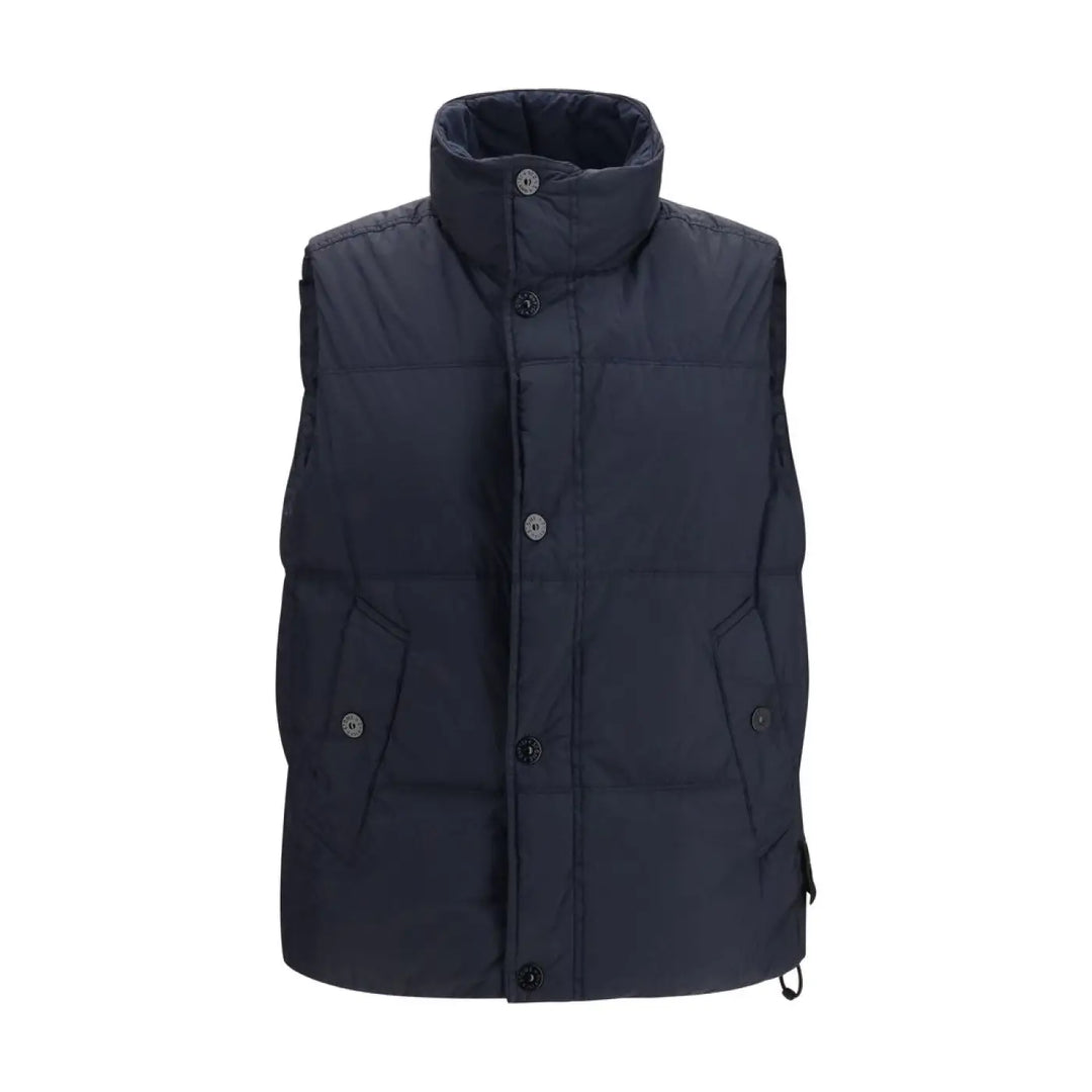 Stone Island Blue Goose Down Sleeveless Jacket