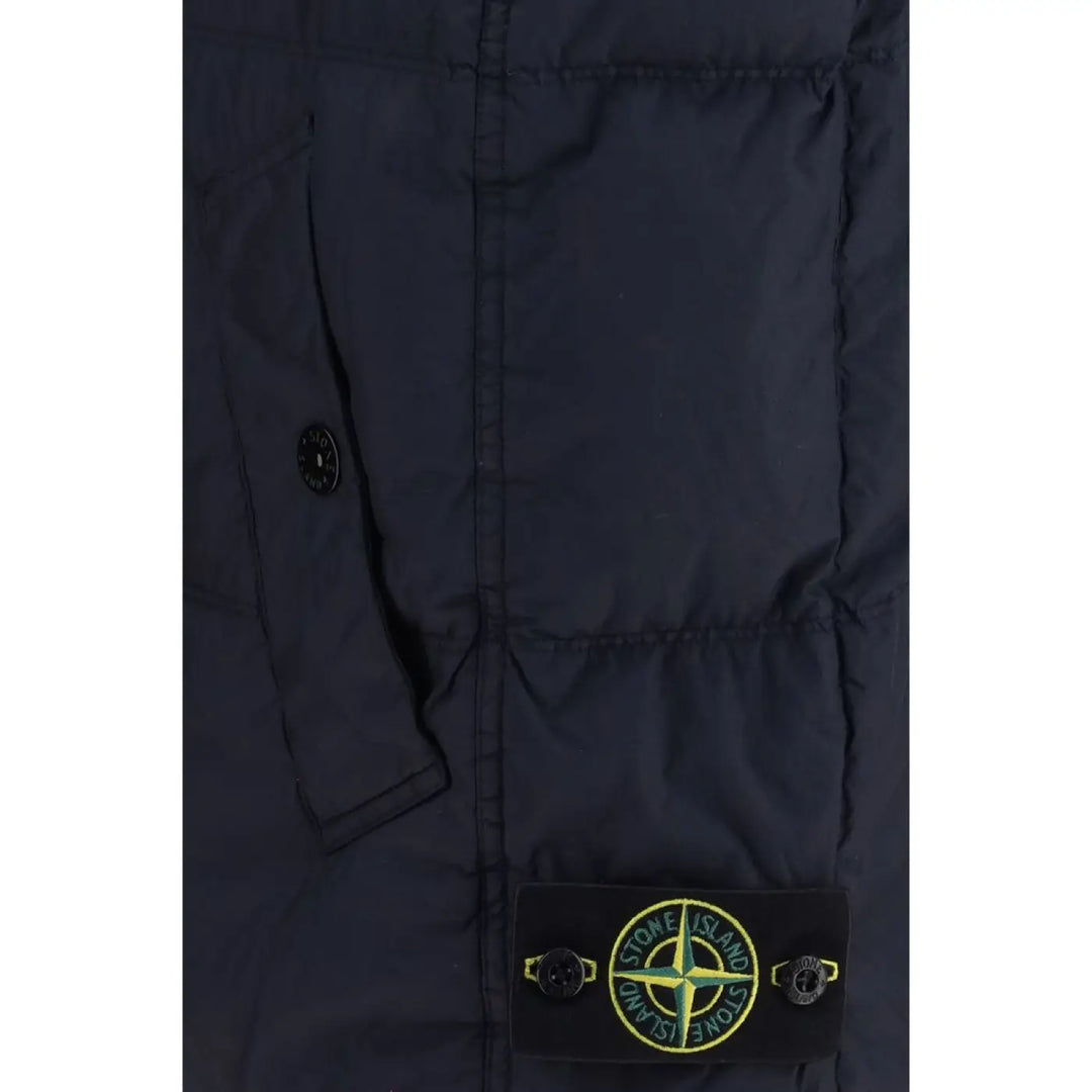 Stone Island Blue Goose Down Sleeveless Jacket