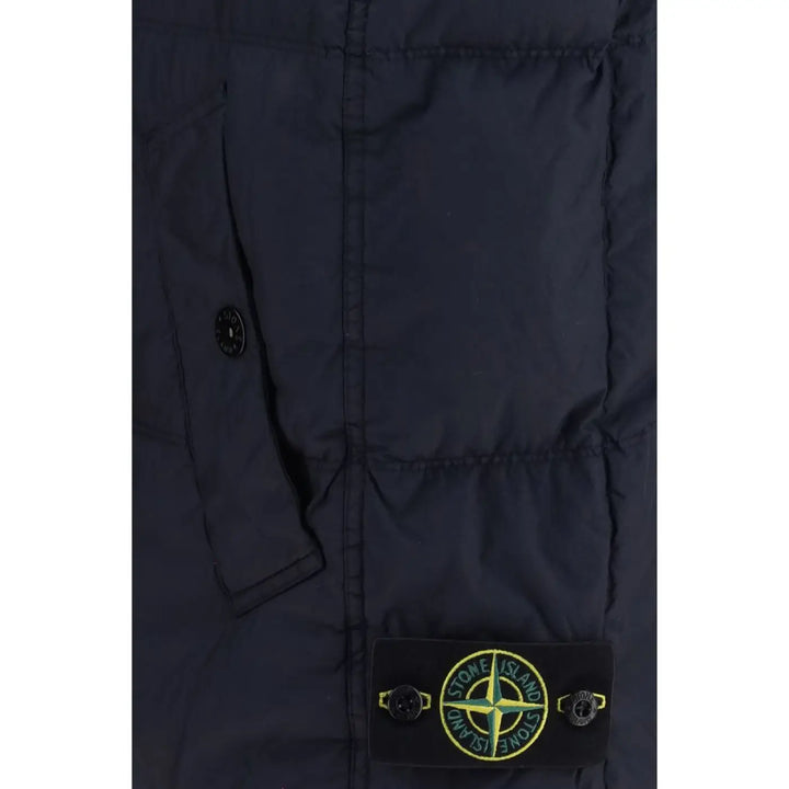 Stone Island Blue Goose Down Sleeveless Jacket