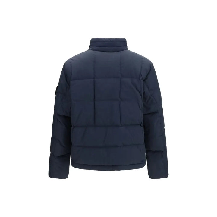 Stone Island Blue Nylon Full-length Jacket