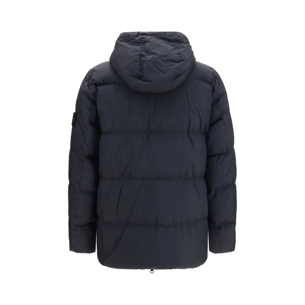 Stone Island Blue Nylon Full-length Jacket