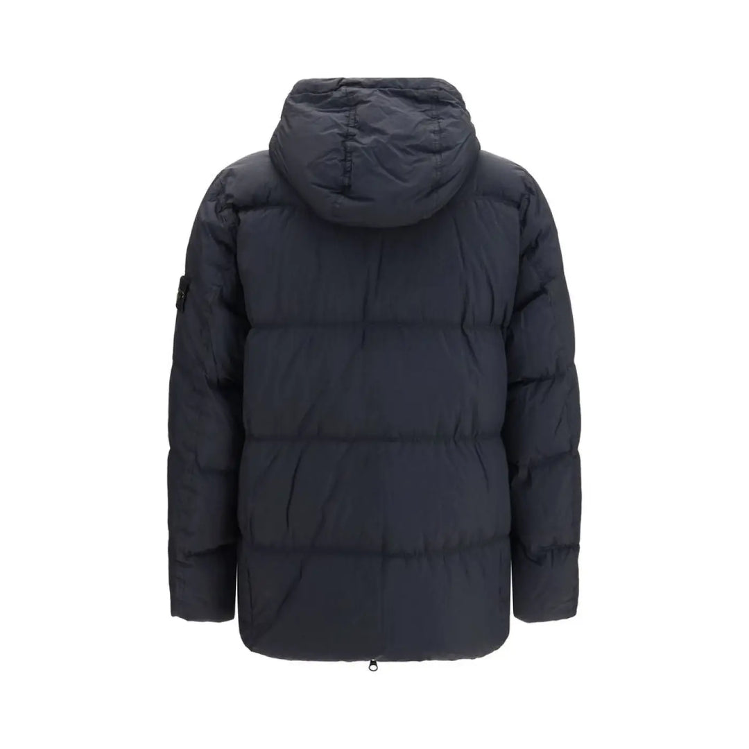 Stone Island Blue Nylon Full-length Jacket