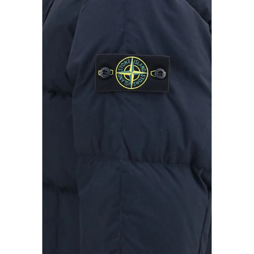 Stone Island Blue Nylon Full-length Jacket