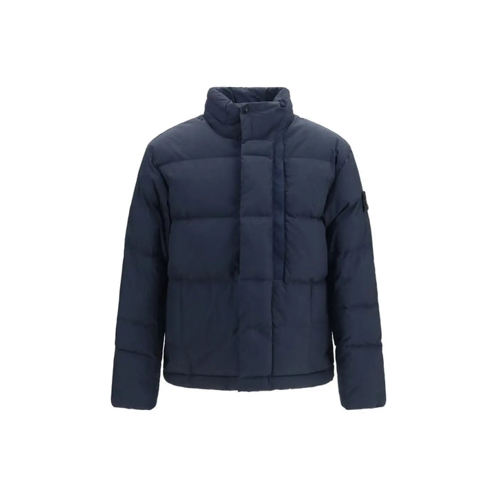 Stone Island Blue Nylon Full-length Jacket