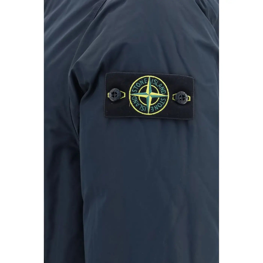 Stone Island Blue Polyester Coat