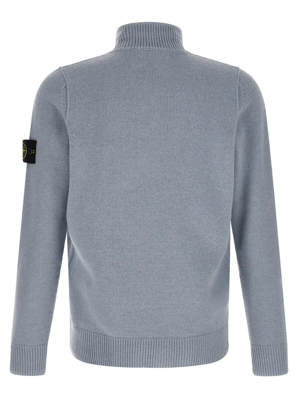 Stone Island Blue Virgin Wool Cardigan