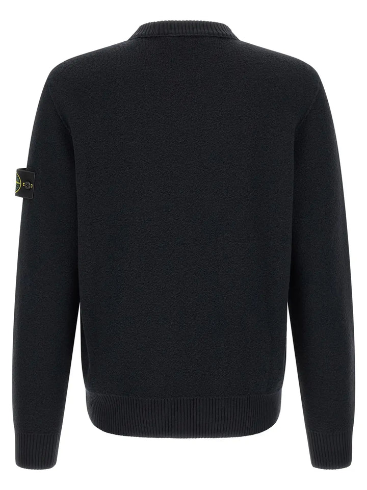 Stone Island Blue Virgin Wool Cardigan