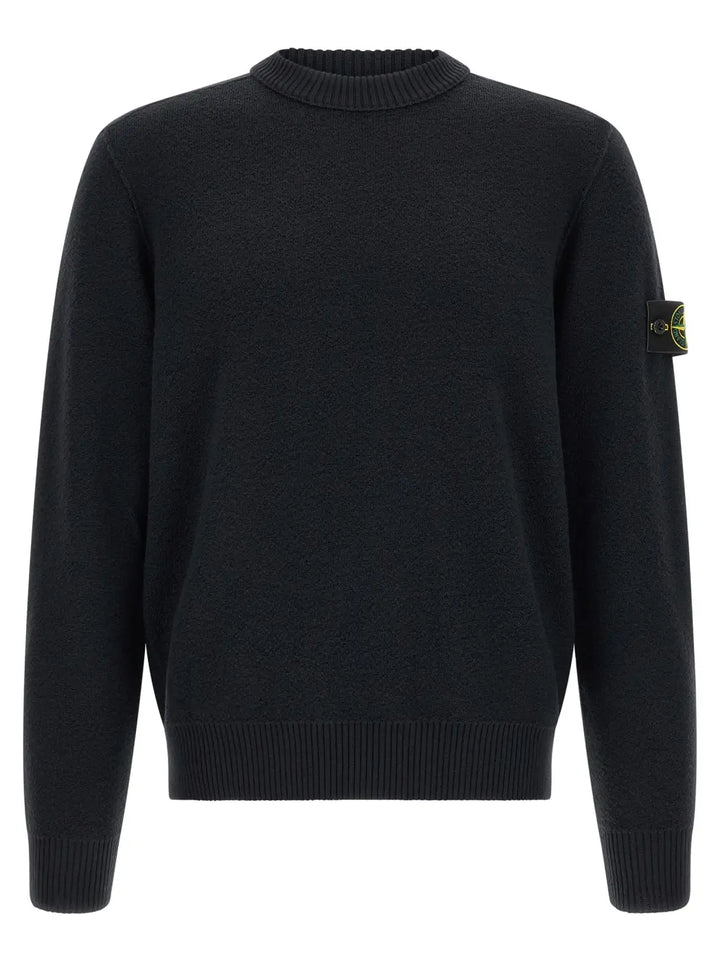 Stone Island Blue Virgin Wool Cardigan