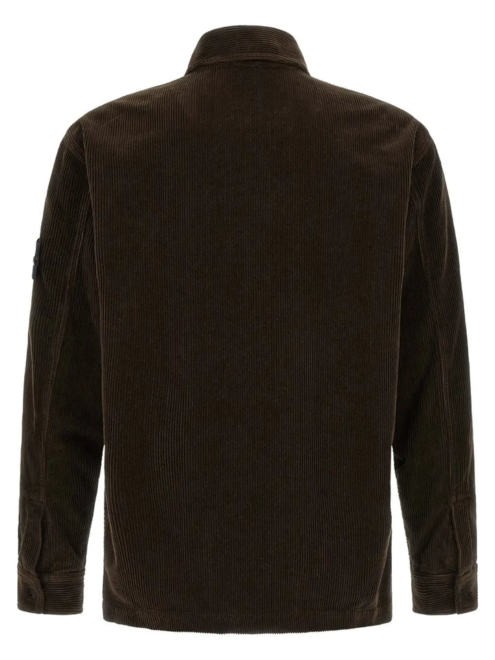 Stone Island Brown Cotton Blouse