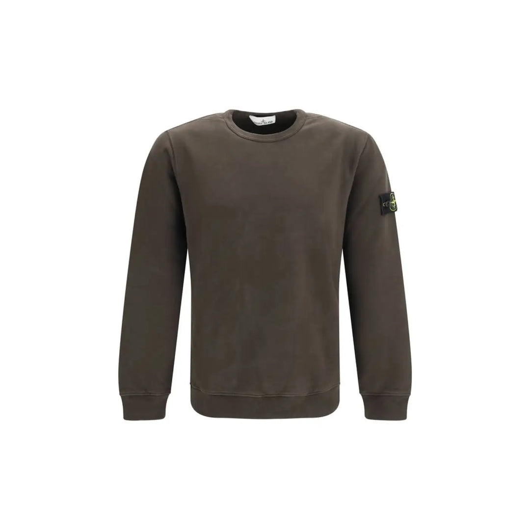 Stone Island Brown Cotton Sweatshirt