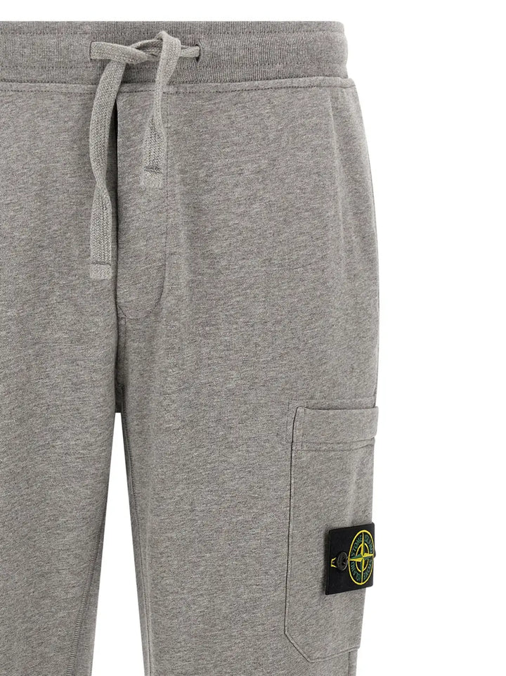 Stone Island Gray Cotton Joggers (workout Pants)
