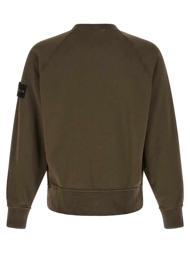 Stone Island Gray Cotton Sweatshirt