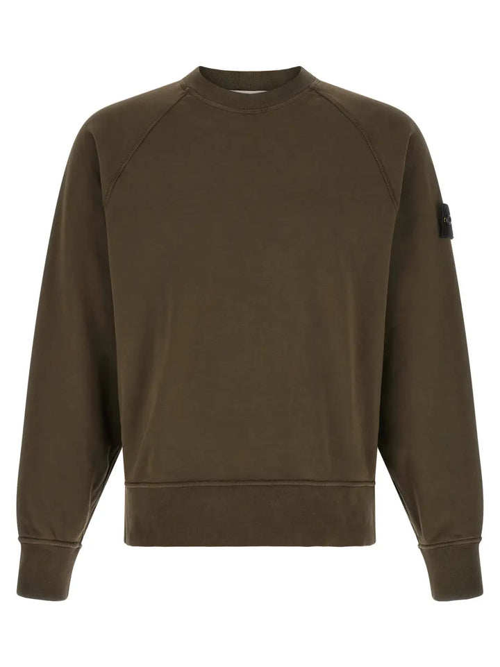 Stone Island Gray Cotton Sweatshirt