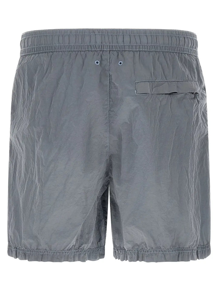 Stone Island Gray Polyamide Swim Shorts