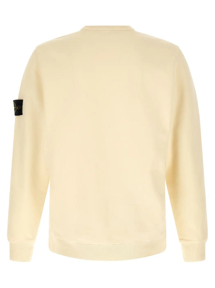 Stone Island White Cotton Sweatshirt