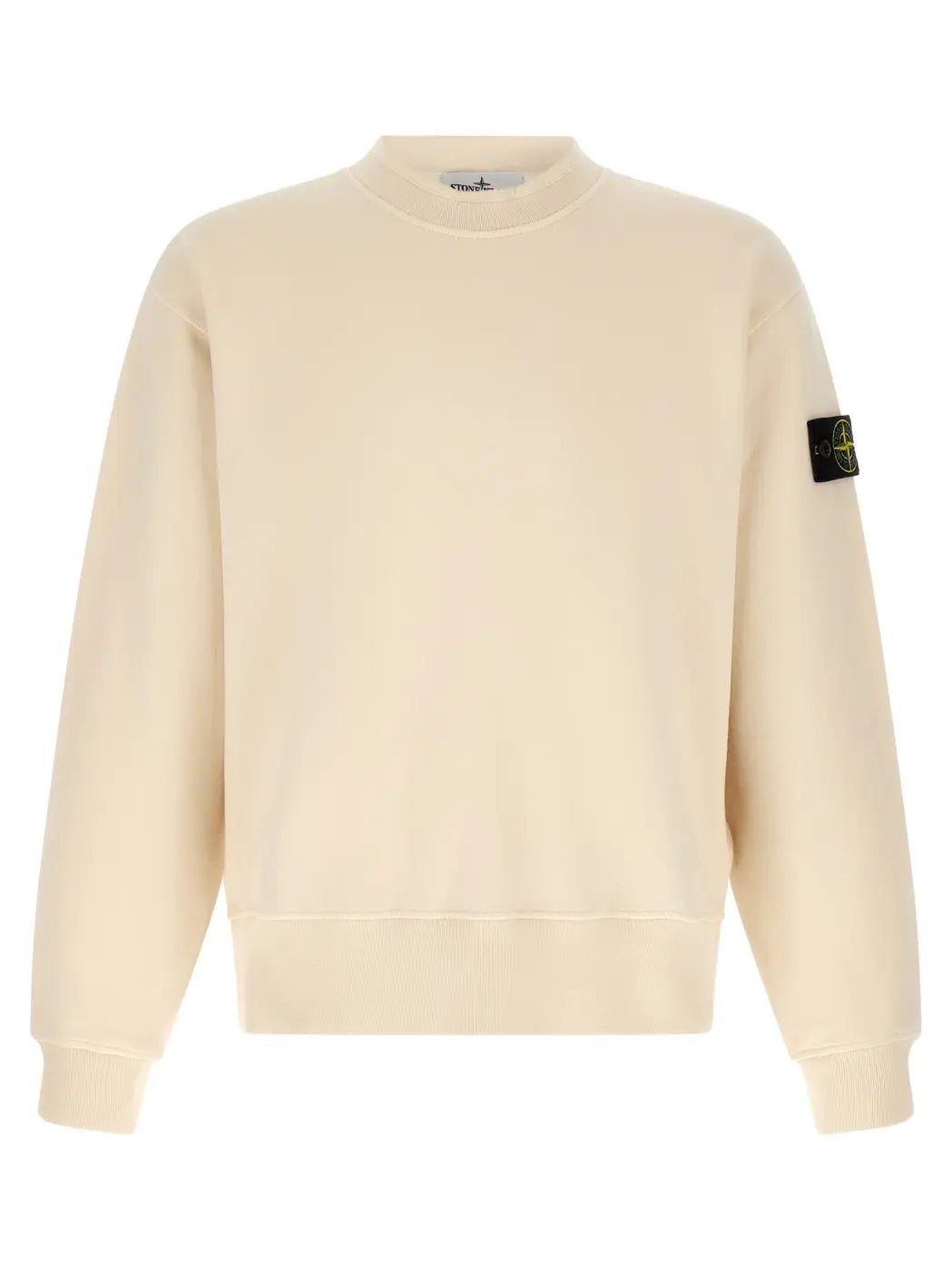 Stone Island White Cotton Sweatshirt