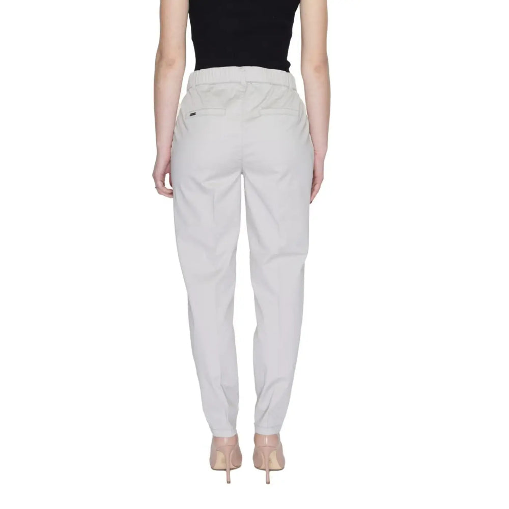 Street One Beige Cotton Casual Pants