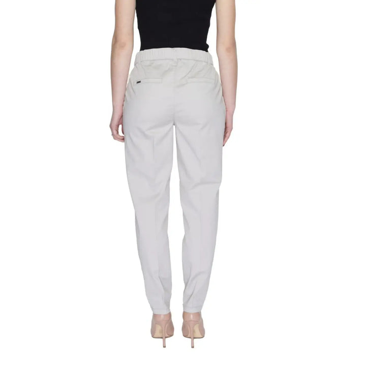 Street One Beige Cotton Casual Pants