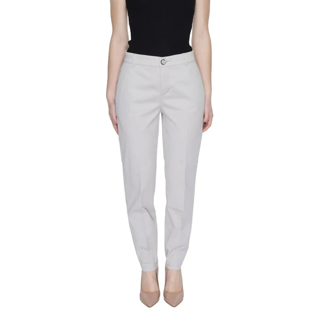 Street One Beige Cotton Casual Pants