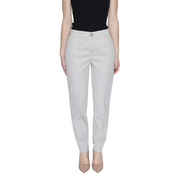Street One Beige Cotton Casual Pants