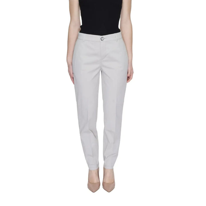 Street One Beige Cotton Casual Pants