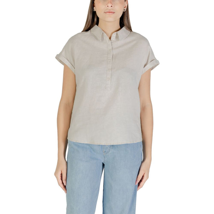 Street one Blouses - Women’s Beige Linen Blouse
