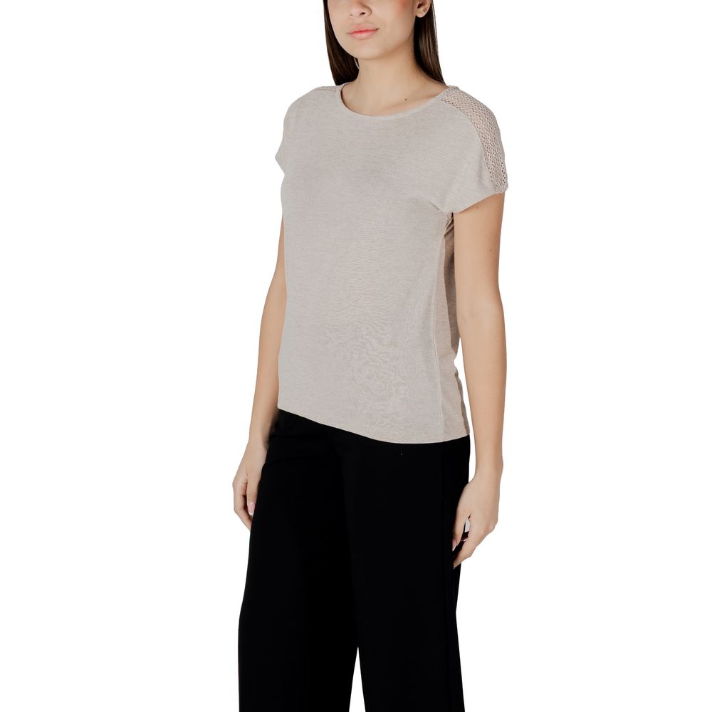Street One - Beige Polyester T-Shirt