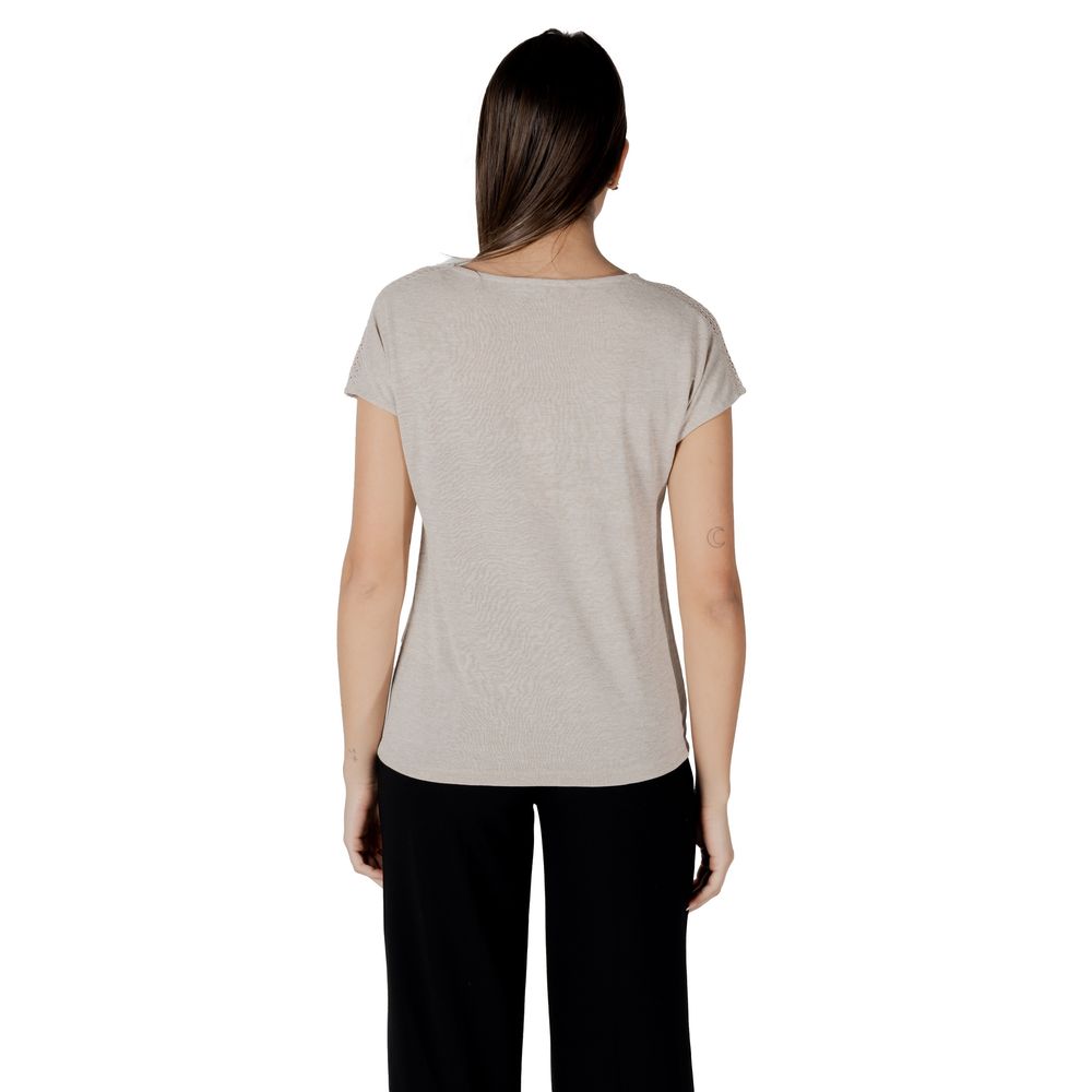 Street One - Beige Polyester T-Shirt
