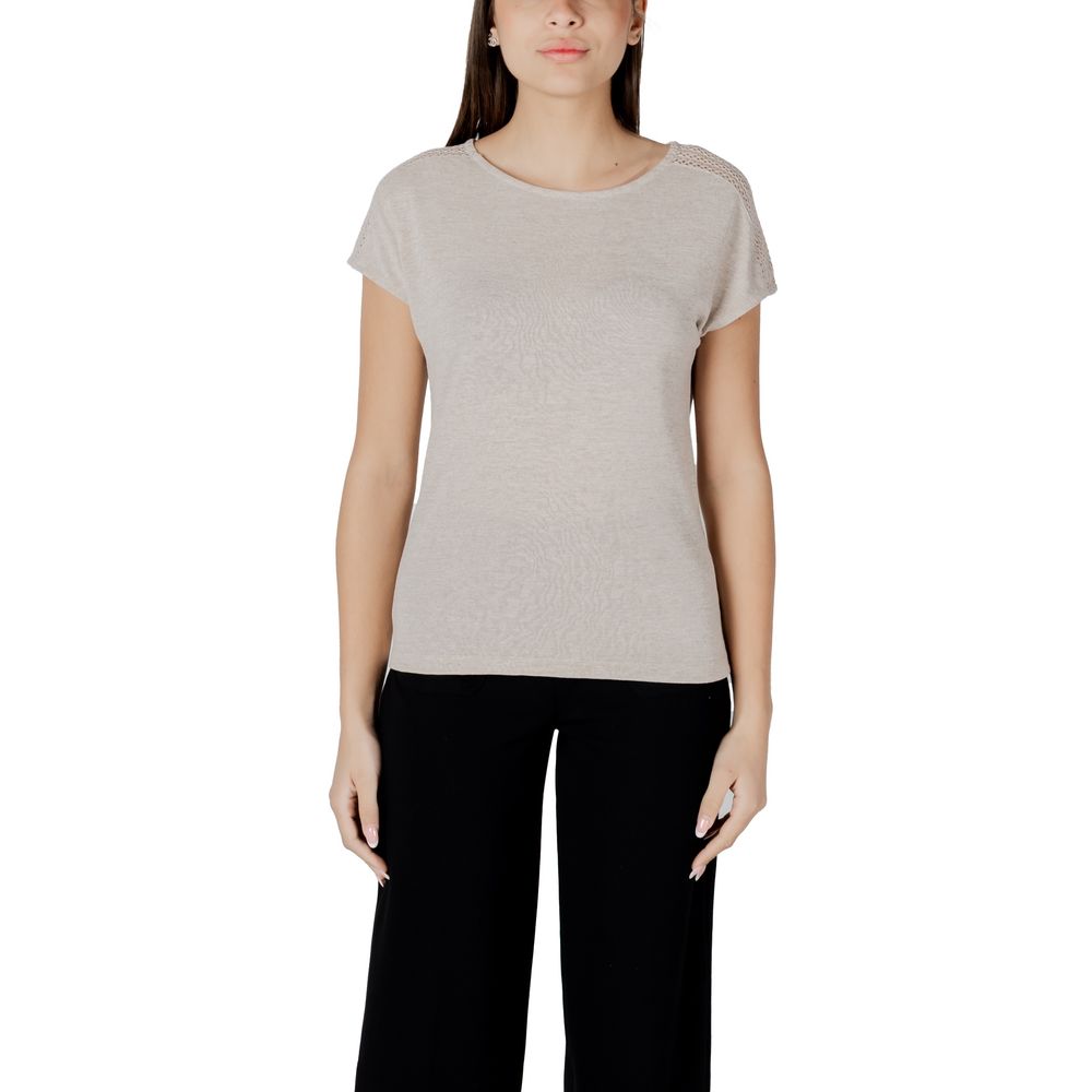 Street One - Beige Polyester T-Shirt